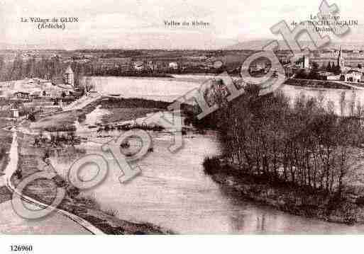 Ville de GLUN, carte postale ancienne