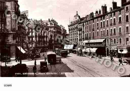 Ville de GRENOBLE, carte postale ancienne