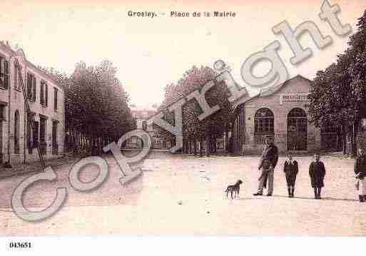 Ville de GROSLAY, carte postale ancienne