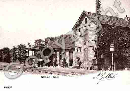 Ville de GROSLAY, carte postale ancienne