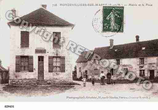 Ville de HONDEVILLIERS, carte postale ancienne