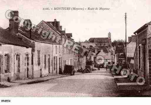 Ville de MONTSURS, carte postale ancienne