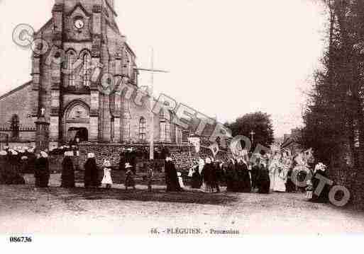 Ville de PLEGUIEN, carte postale ancienne