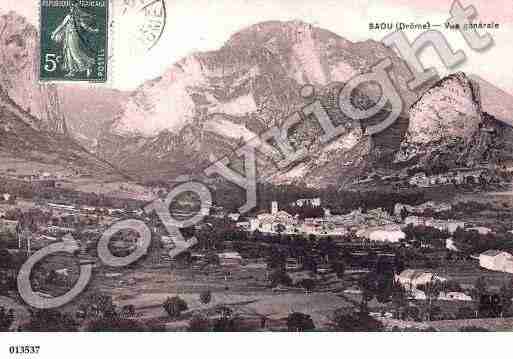 Ville de SAOU, carte postale ancienne