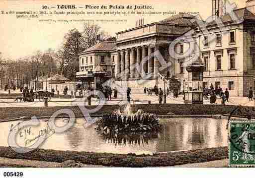 Ville de TOURS, carte postale ancienne