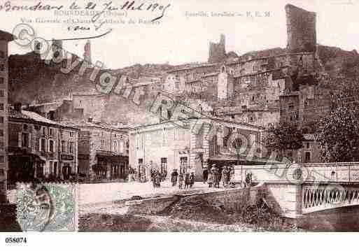 Ville de BOURDEAUX, carte postale ancienne