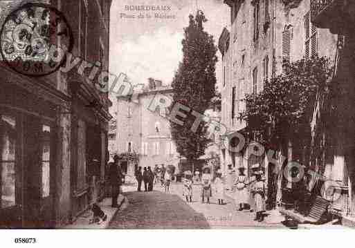 Ville de BOURDEAUX, carte postale ancienne