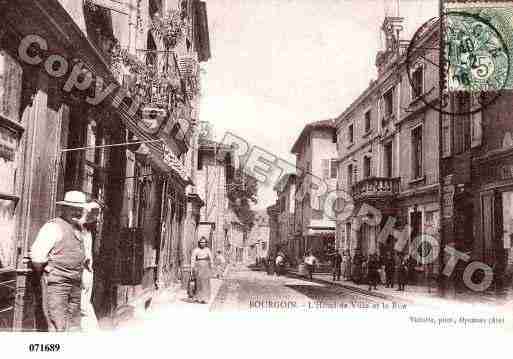 Ville de BOURGOINJALLIEU, carte postale ancienne