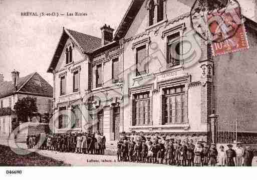 Ville de BREVAL, carte postale ancienne