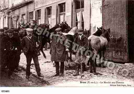 Ville de BROU, carte postale ancienne