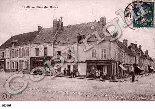 Ville de BROU, carte postale ancienne