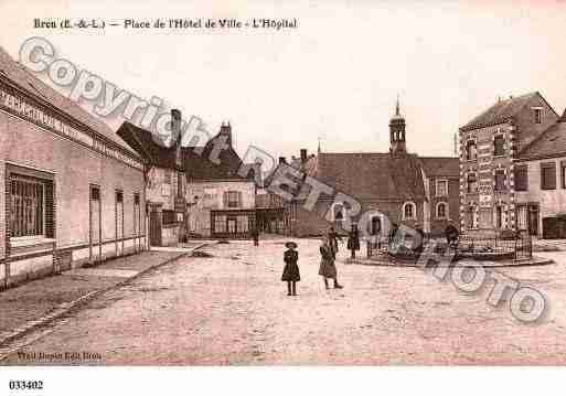 Ville de BROU, carte postale ancienne