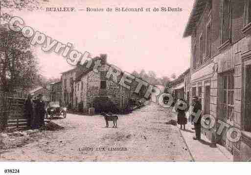 Ville de BUJALEUF, carte postale ancienne