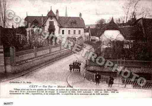 Ville de CEZY, carte postale ancienne