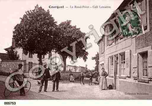 Ville de COURGENT, carte postale ancienne