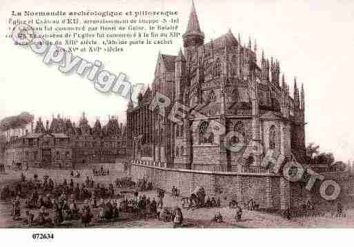 Ville de EU, carte postale ancienne