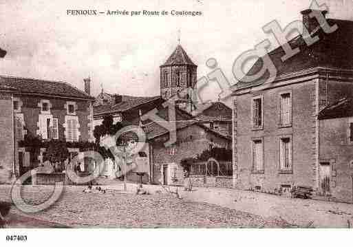 Ville de FENIOUX, carte postale ancienne