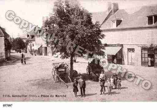 Ville de GENOUILLAC, carte postale ancienne