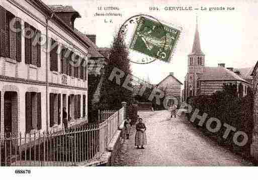 Ville de GERVILLE, carte postale ancienne