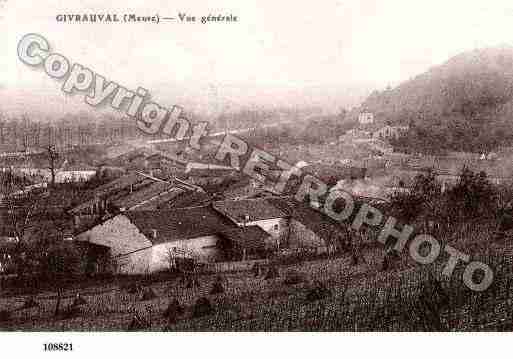 Ville de GIVRAUVAL, carte postale ancienne