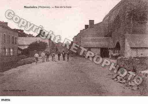 Ville de MONTSURS, carte postale ancienne