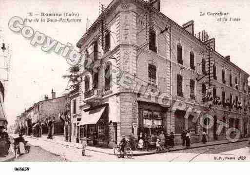 Ville de ROANNE, carte postale ancienne