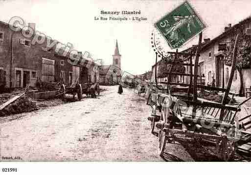 Ville de SANZEY, carte postale ancienne