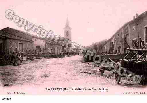 Ville de SANZEY, carte postale ancienne