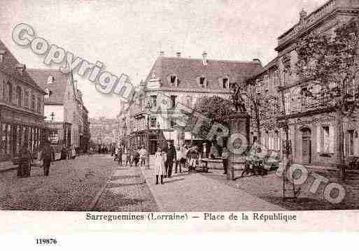 Ville de SARREGUEMINES, carte postale ancienne