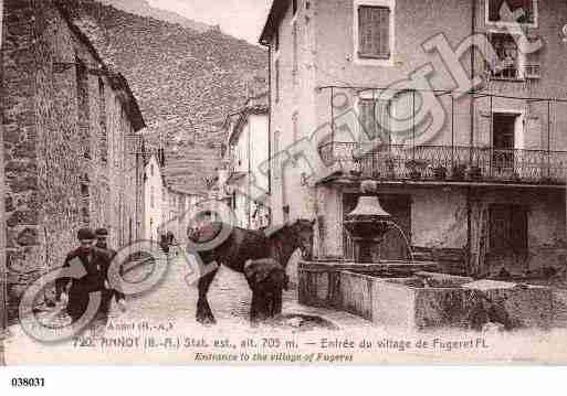 Ville de ANNOT, carte postale ancienne