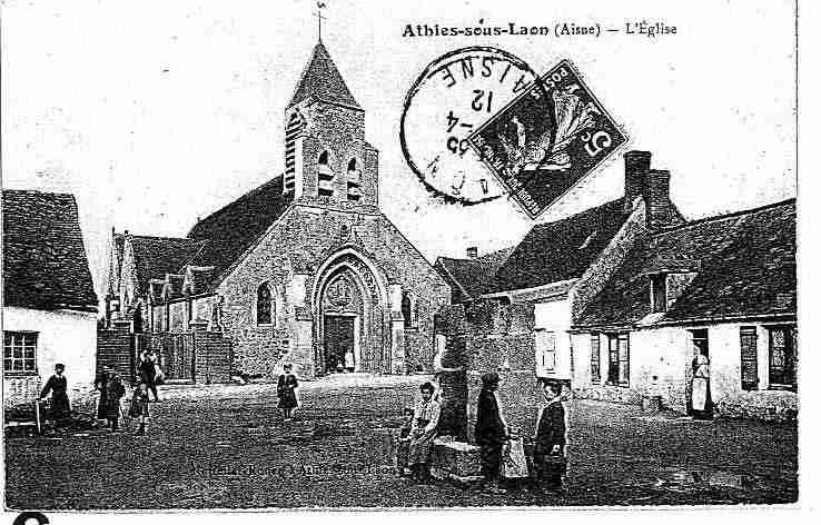 Ville de ATHIESSLAON, carte postale ancienne