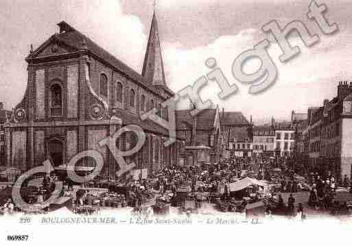 Ville de BOULOGNESURMER, carte postale ancienne