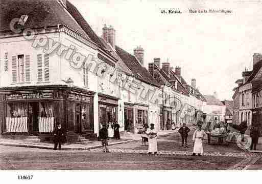 Ville de BROU, carte postale ancienne