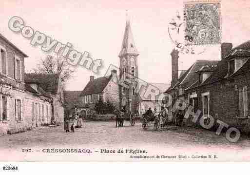 Ville de CRESSONSACQ, carte postale ancienne