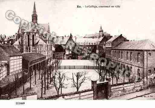 Ville de EU, carte postale ancienne