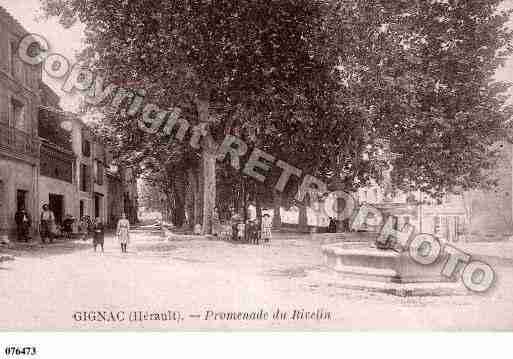 Ville de GIGNAC, carte postale ancienne