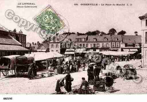 Ville de GODERVILLE, carte postale ancienne