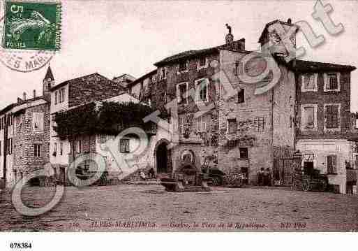 Ville de GORBIO, carte postale ancienne