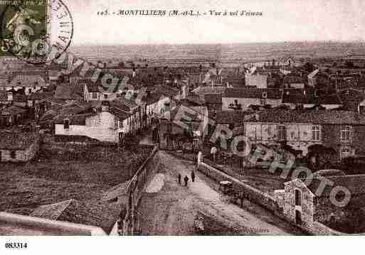 Ville de MONTILLIERS, carte postale ancienne