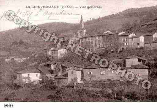 Ville de MONTROMANT, carte postale ancienne