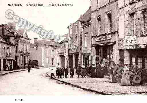 Ville de MONTSURS, carte postale ancienne