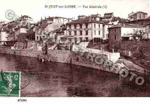 Ville de SAINTJUSTSAINTRAMBERT, carte postale ancienne