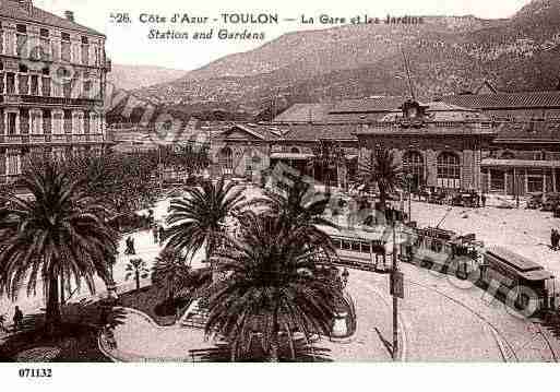 Ville de TOULON, carte postale ancienne