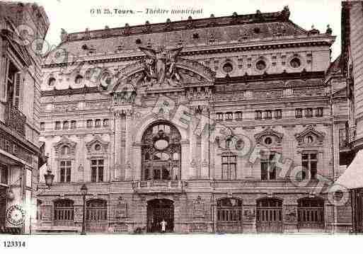 Ville de TOURS, carte postale ancienne