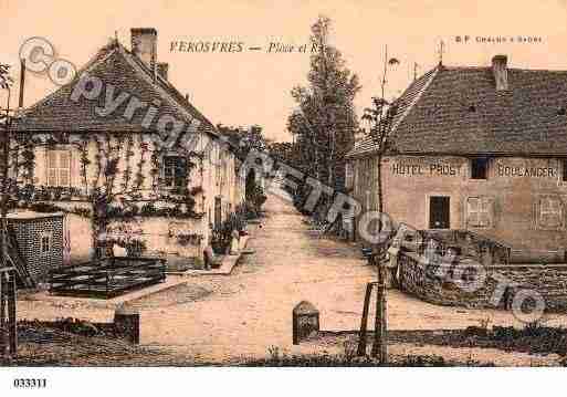 Ville de VEROSVRES, carte postale ancienne