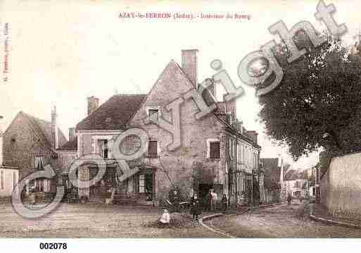 Ville de AZAYLEFERRON, carte postale ancienne