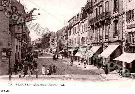 Ville de BELFORT, carte postale ancienne