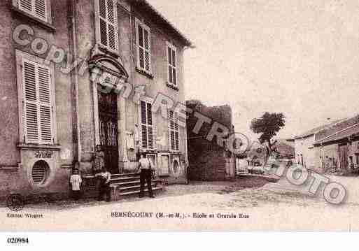 Ville de BERNECOURT, carte postale ancienne