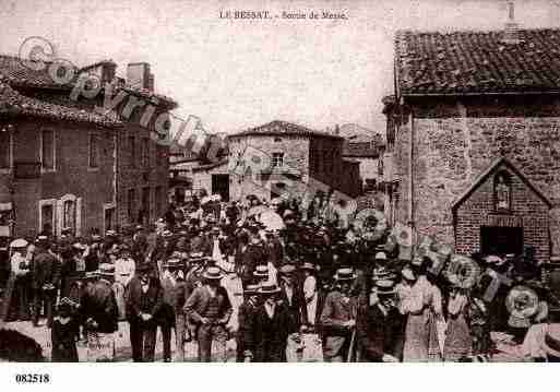 Ville de BESSAT(LE), carte postale ancienne