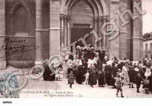 Ville de BOULOGNESURMER, carte postale ancienne